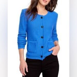 NIC+ZOE Textured Blue Cardigan, Size XL
